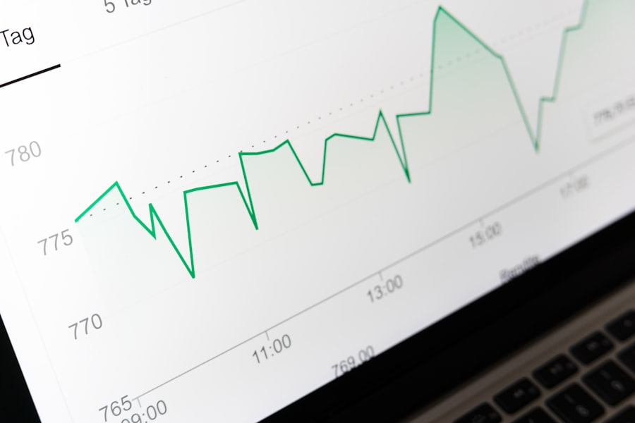 Analytics chart representing campaign optimization and testing