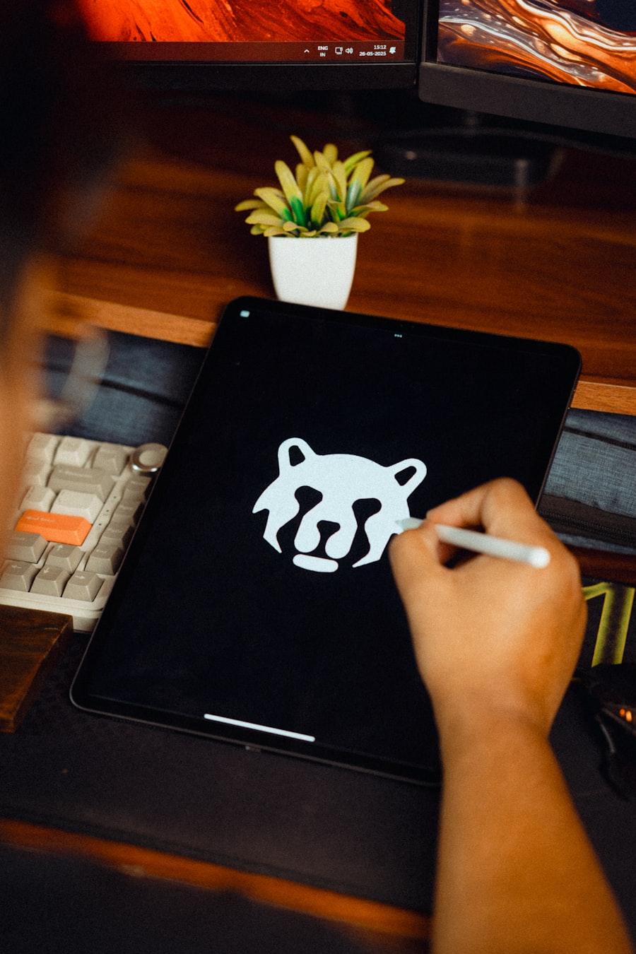 Logo and branding sketch representing brand identity strategy