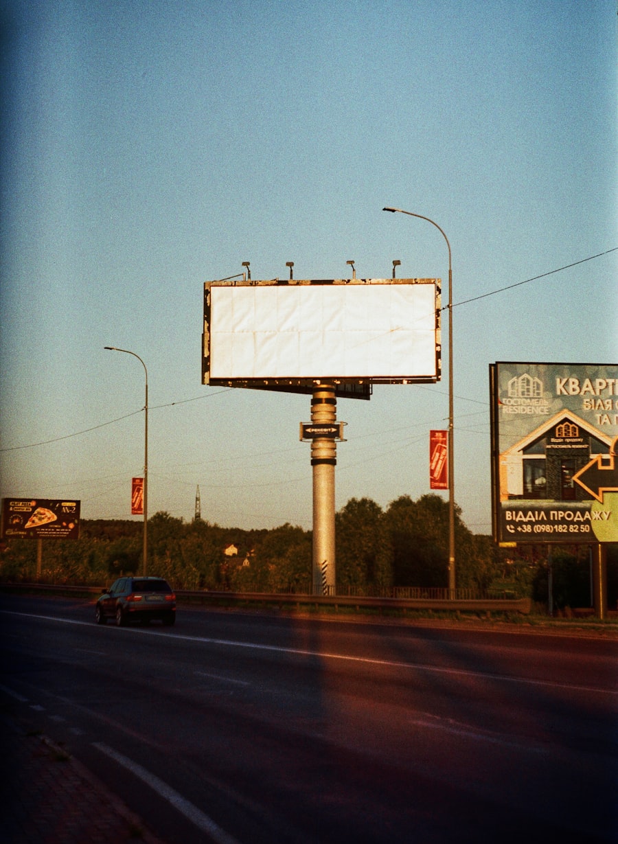 Outdoor billboard advertising placement
