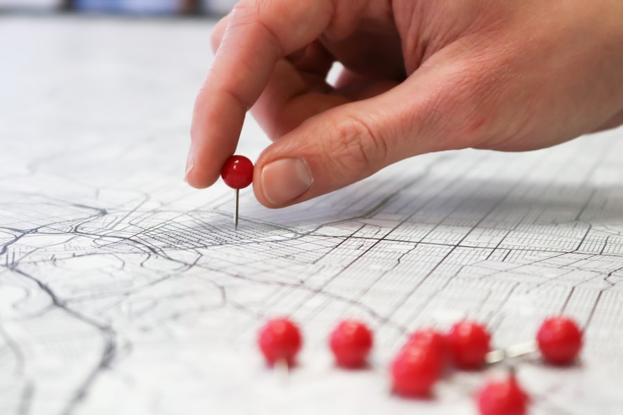 World map pin representing worldwide email data records