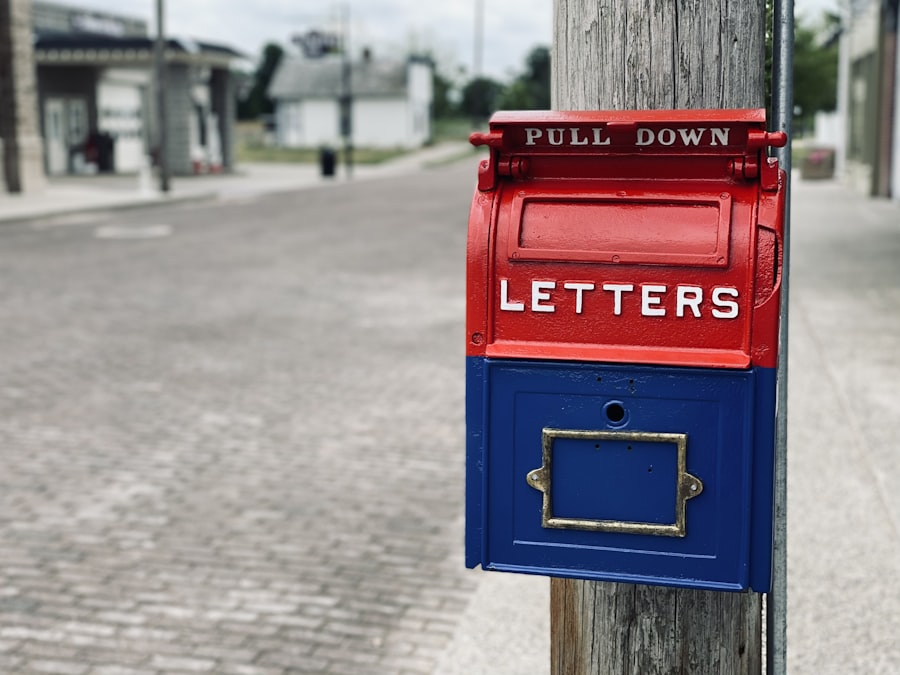 Mailbox with letters representing direct mail advertising