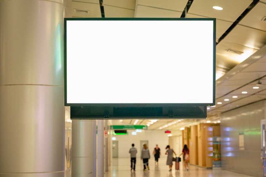 Digital banner ad displayed on a screen representing online advertising